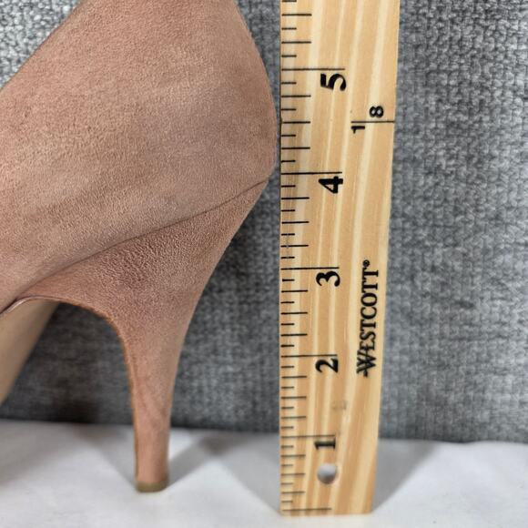 MADEWELL WOMEN'S MIRA MIDI TAN ROSE LEATHER BEIGE SUEDE 4" HEEL PUMPS SIZE 8.5 - Picture 12 of 12